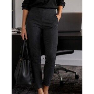 J.Crew Pixie Pants 0R Gray Ponte Skinny Ankle Career Minimalist Office Siren